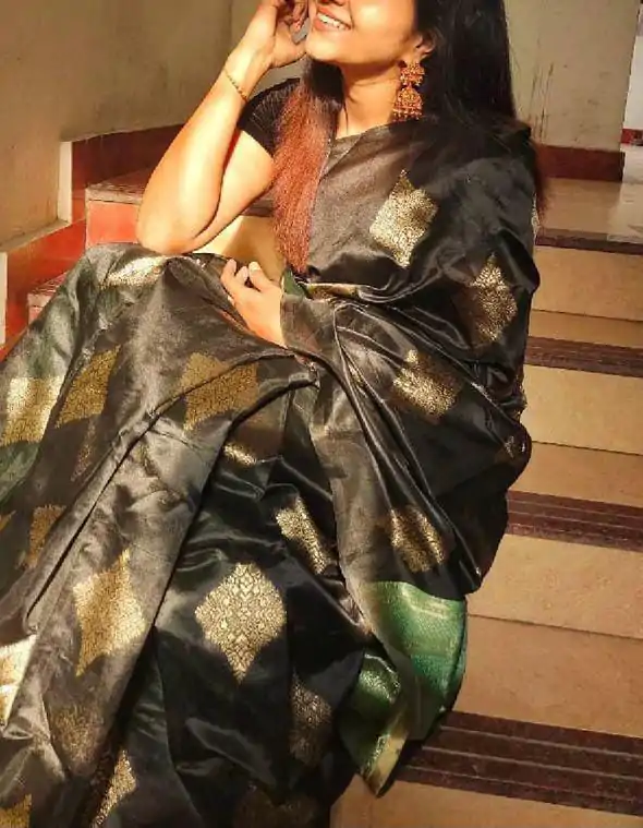 KP 1066 Black Soft Lichi Silk with Lace Border & Lace Work Saree . Special Price ₹1299. Delivery 4-6 Working Days. Shop now. | Bollywood Sarees, Creative Sarees, Designer Sarees, Embroidered Sarees, Ethnic Saree, Modern Digital sarees, Party Wear Sarees, Sarees