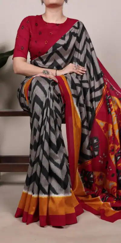 YNF 7043 Black Color Tasar Silk Printed With Designer Work Saree. Festive Deal ₹1549. Delivery 4-6 Working Days. Shop now. | Bollywood Sarees, Creative Sarees, Designer Sarees, Embroidered Sarees, Ethnic Saree, Modern Digital sarees, Party Wear Sarees, Sarees
