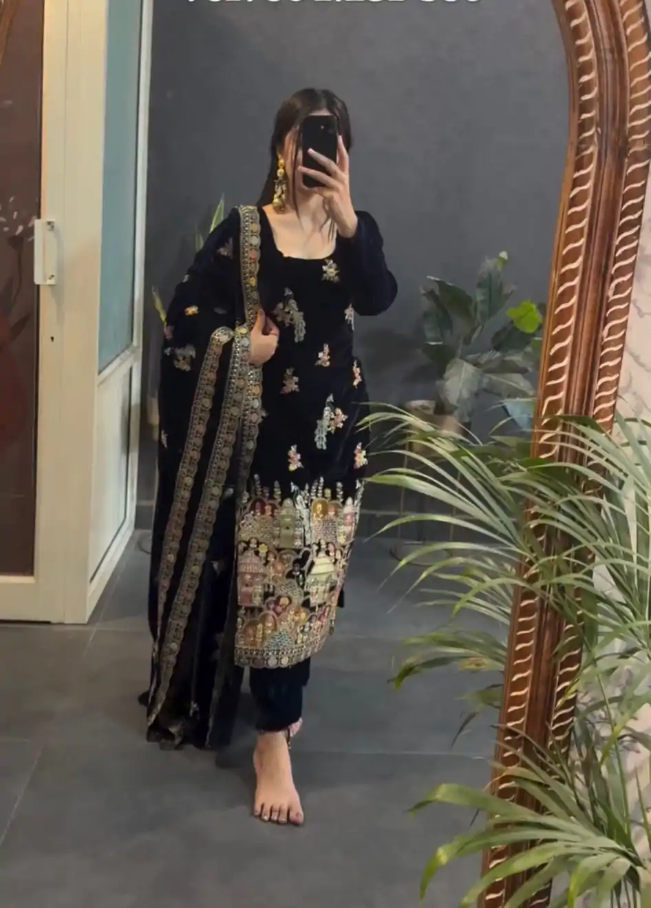 VLM 237 Black Viscose Velvet Salwar Suit Perfect for Wedding, Party, Karwa Chauth, Pooja, Ethnic Day – . Exclusive Offer ₹2449. Delivery 4-6 Working Days | Designer Suits, Jump Suits, Casual Suits, Creative suits, Palazzo Suits, Party Wear Suits, Patiala Suits, Salwar suit, Straight Suits