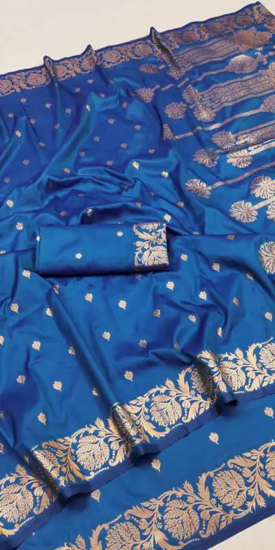 MB 171 Blue Banarasi Silk Saree Perfect for Wedding, Party, Holi, Pongal, Pooja –. Festive Deal ₹1849. Delivery 4-6 Working Days. Shop now. | Bollywood Sarees, Creative Sarees, Designer Sarees, Embroidered Sarees, Ethnic Saree, Modern Digital sarees, Party Wear Sarees, Sarees