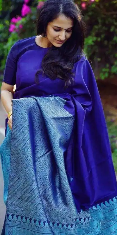 KP 2035 Blue Soft Lichi Silk Saree Perfect for Wedding, Party, Karwa Chauth, Pongal, Haldi . Available at ₹1399 only. Delivery 4-6 Working Days. | Bollywood Sarees, Creative Sarees, Designer Sarees, Embroidered Sarees, Ethnic Saree, Modern Digital sarees, Party Wear Sarees, Sarees