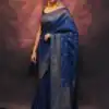 KP 6010 Blue Soft Lichi Silk Jacquard Saree Perfect for Wedding, Party, Traditional Day, Family Gatherings, Sangeet . Grab it for ₹1349. Delivery 4-6 W | Bollywood Sarees, Creative Sarees, Designer Sarees, Embroidered Sarees, Ethnic Saree, Modern Digital sarees, Party Wear Sarees, Sarees