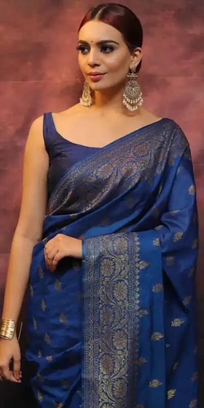 KP 6010 Blue Soft Lichi Silk Jacquard Saree Perfect for Wedding, Party, Traditional Day, Family Gatherings, Sangeet . Grab it for ₹1349. Delivery 4-6 W | Bollywood Sarees, Creative Sarees, Designer Sarees, Embroidered Sarees, Ethnic Saree, Modern Digital sarees, Party Wear Sarees, Sarees