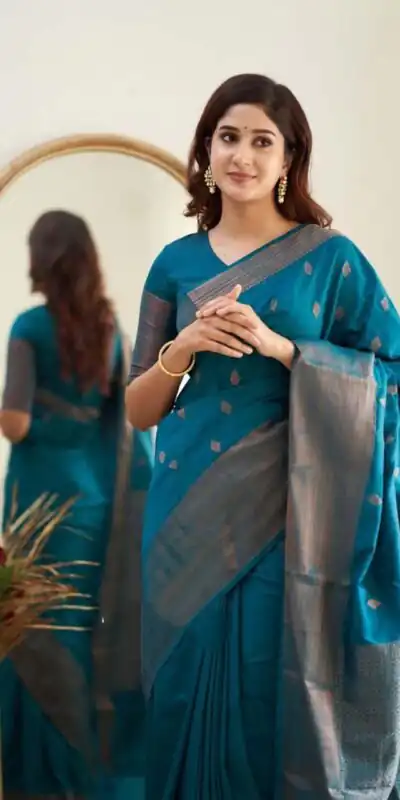 KP 5088 Blue Soft Lichi Silk Cloth Saree With Lace Border & Lace Work. Best Price ₹1349. Delivery 4-6 Working Days. Shop now. | Bollywood Sarees, Creative Sarees, Designer Sarees, Embroidered Sarees, Ethnic Saree, Modern Digital sarees, Party Wear Sarees, Sarees