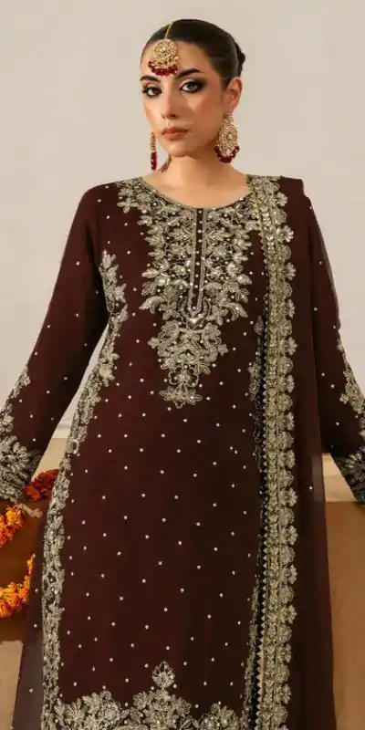 RTC 5901 Brown Faux Georgette Salwar Suit Perfect for Wedding, Party, Raksha Bandhan, Eid, Pooja –. Introductory Price ₹2449. Delivery 4-6 Working Days. | Jump Suits, Casual Suits, Creative suits, Designer Suits, Palazzo Suits, Party Wear Suits, Patiala Suits, Salwar suit, Straight Suits