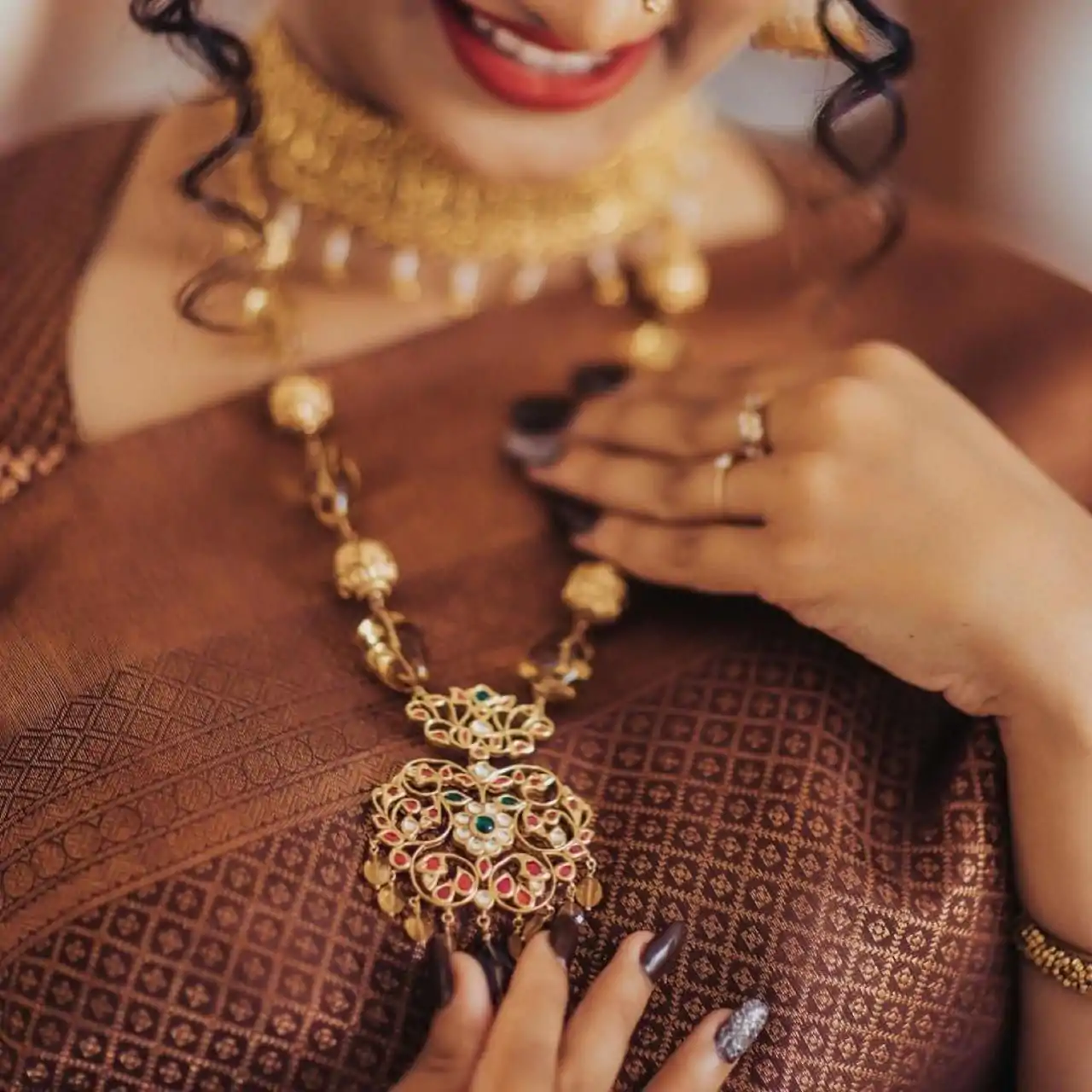 111 KP 4052 Brown Soft Lichi Silk with Lace Work & Lace Border Saree . Available at ₹1399 only. Delivery 4-6 Working Days. Shop now. | Bollywood Sarees, Creative Sarees, Designer Sarees, Embroidered Sarees, Ethnic Saree, Modern Digital sarees, Party Wear Sarees, Sarees