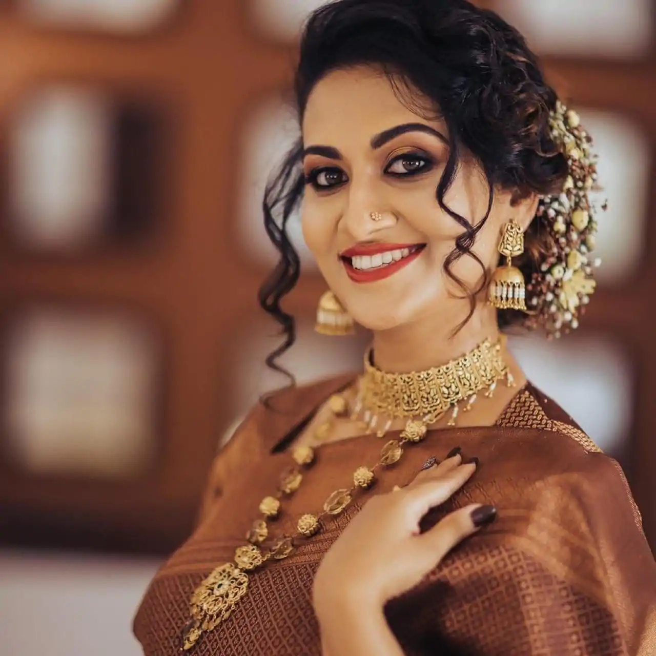 111 KP 4052 Brown Soft Lichi Silk with Lace Work & Lace Border Saree . Available at ₹1399 only. Delivery 4-6 Working Days. Shop now. | Bollywood Sarees, Creative Sarees, Designer Sarees, Embroidered Sarees, Ethnic Saree, Modern Digital sarees, Party Wear Sarees, Sarees