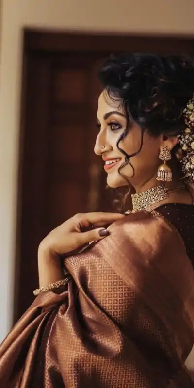 111 KP 4052 Brown Soft Lichi Silk with Lace Work & Lace Border Saree . Available at ₹1399 only. Delivery 4-6 Working Days. Shop now. | Bollywood Sarees, Creative Sarees, Designer Sarees, Embroidered Sarees, Ethnic Saree, Modern Digital sarees, Party Wear Sarees, Sarees