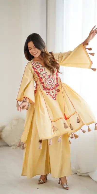 SRK 5286 Cream in Khadi Cotton Mirror Work & Embroidery Work Salwar Suit . Now at just ₹2099. Delivery 4-6 Working Days. Shop now. | Jump Suits, Casual Suits, Creative suits, Designer Suits, Palazzo Suits, Party Wear Suits, Patiala Suits, Salwar suit, Straight Suits