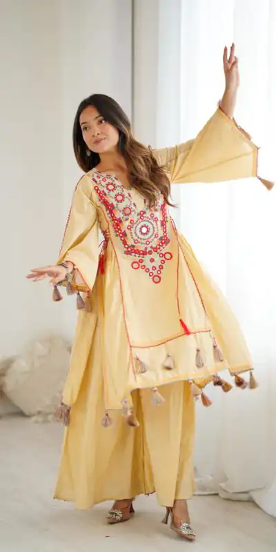 SRK 5286 Cream in Khadi Cotton Mirror Work & Embroidery Work Salwar Suit . Now at just ₹2099. Delivery 4-6 Working Days. Shop now. | Jump Suits, Casual Suits, Creative suits, Designer Suits, Palazzo Suits, Party Wear Suits, Patiala Suits, Salwar suit, Straight Suits