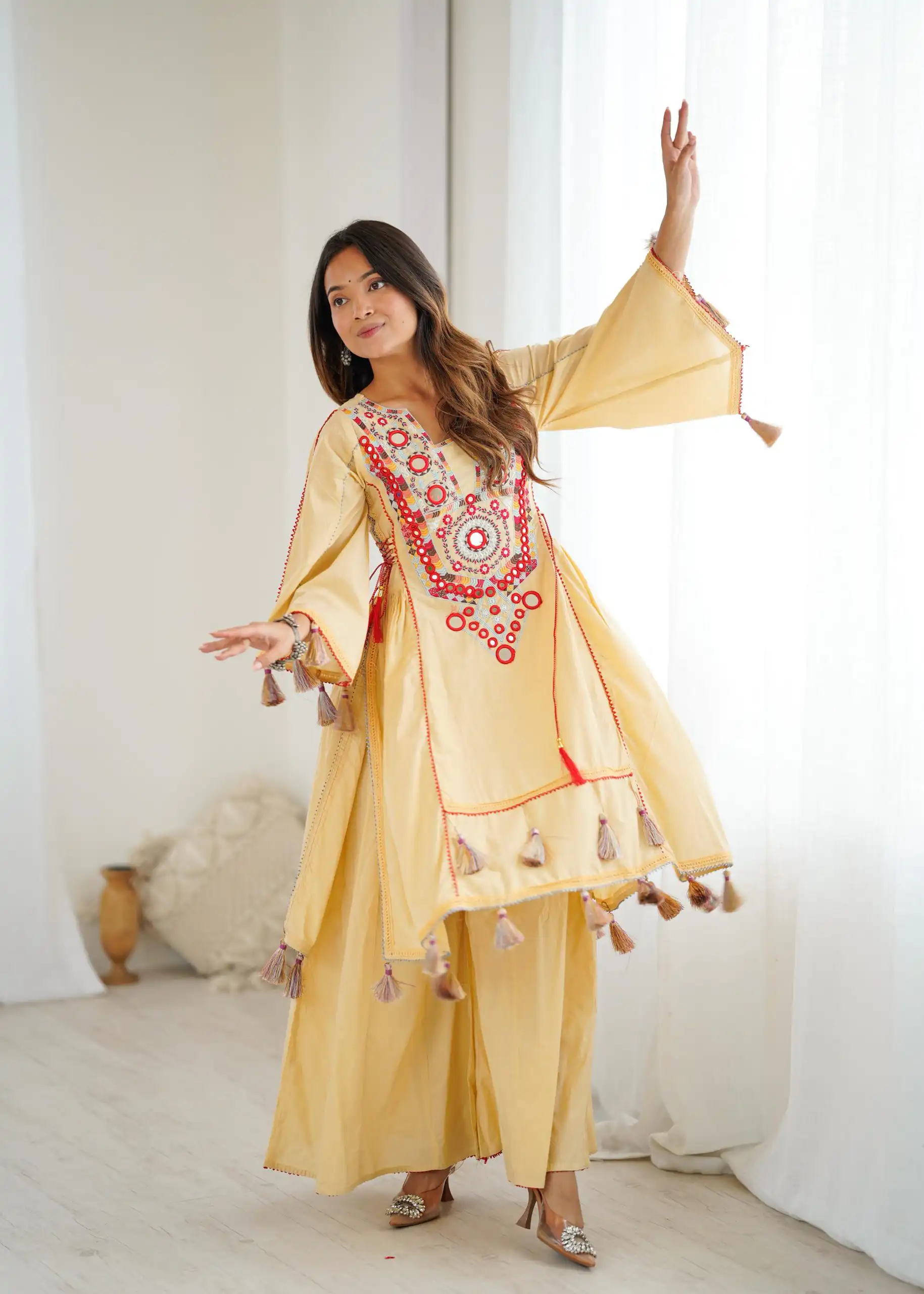 SRK 5286 Cream in Khadi Cotton Mirror Work & Embroidery Work Salwar Suit . Now at just ₹2099. Delivery 4-6 Working Days. Shop now. | Jump Suits, Casual Suits, Creative suits, Designer Suits, Palazzo Suits, Party Wear Suits, Patiala Suits, Salwar suit, Straight Suits