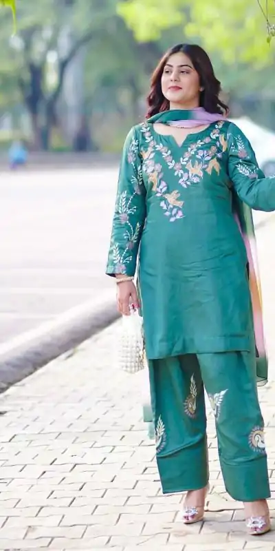 BE 367 Firozi French Crepe Embroidery Work Salwar Suit in . Wedding, Party, Festive, Events Now at just ₹1899. Delivery 4-6 Working Days. Shop now. | Jump Suits, Tops & Bottoms, Track Suits, Trendy Wear, Casual Suits, Creative suits, Designer Suits, Palazzo Suits, Party Wear Suits, Patiala Suits, Salwar suit, Straight Suits