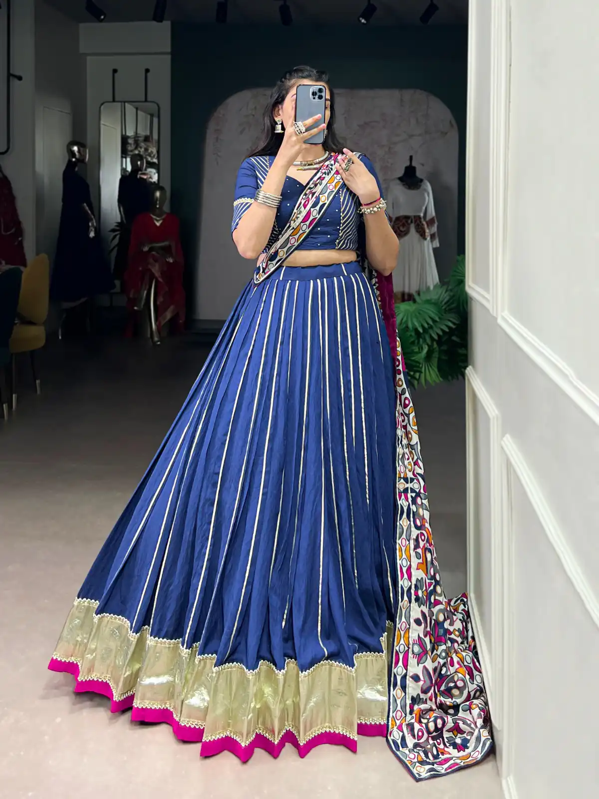 LNB 1658 Firozi Pure Chanderi with Zari Work & Gotta Patti Work Lehenga Choli . Introductory Price ₹3199. Delivery 4-6 Working Days. Shop now. | Bollywood Lehenga, Creative Lehenga, Designer Lehenga, Embroidered Lehenga, Lehenga, Party Wear Lehenga