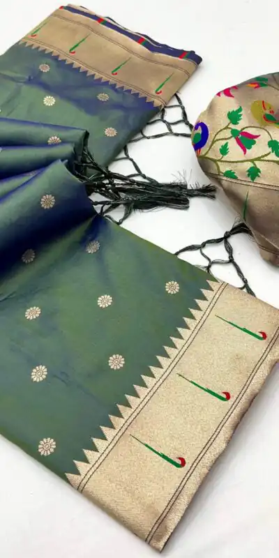 MB 150 Green A Pethani silk Saree Perfect for Wedding, Party, Baisakhi, Reception, Traditional Day – . Affordable Price ₹2549. Delivery 4-6 Working | Bollywood Sarees, Creative Sarees, Designer Sarees, Embroidered Sarees, Ethnic Saree, Modern Digital sarees, Party Wear Sarees, Sarees