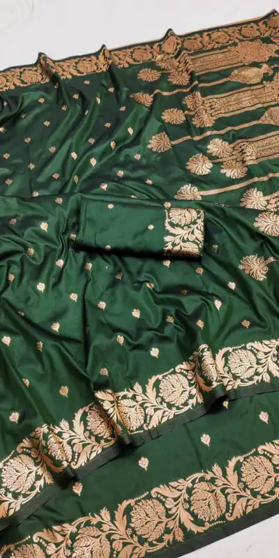 MB 171 Green Banarasi Silk Saree Perfect for Wedding, Party, Holi, Pongal, Pooja –. Festive Deal ₹1849. Delivery 4-6 Working Days. Shop now. | Bollywood Sarees, Creative Sarees, Designer Sarees, Embroidered Sarees, Ethnic Saree, Modern Digital sarees, Party Wear Sarees, Sarees