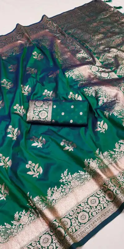 MB 39 Green in Color Banarasi silk Zari Work & Lace Work Saree . Introductory Price ₹1999. Delivery 4-6 Working Days. Shop now. | Bollywood Sarees, Creative Sarees, Designer Sarees, Embroidered Sarees, Ethnic Saree, Modern Digital sarees, Party Wear Sarees, Sarees