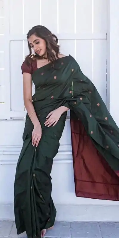 KP 5000 Green Soft Lichi Silk Saree with Designer Work. Wedding, Party, Festive, Events, Now at just ₹1249. Delivery 4-6 Working Days. Shop now. | Bollywood Sarees, Creative Sarees, Designer Sarees, Embroidered Sarees, Ethnic Saree, Modern Digital sarees, Party Wear Sarees, Sarees