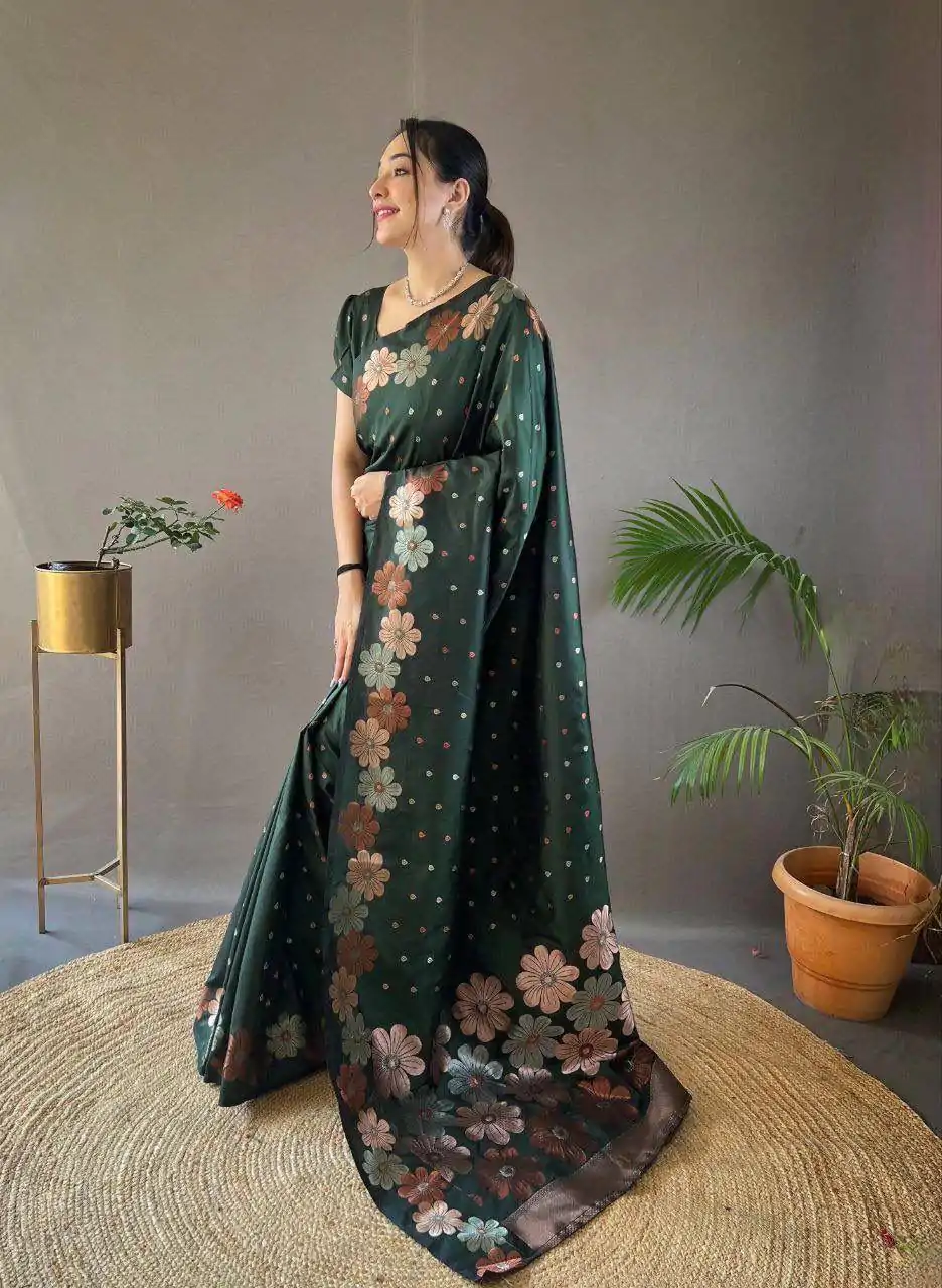 KP 6003 Green Soft Lichi Silk Cloth Lace Work & Lace Border Saree in Best Price ₹1399. Delivery 4-6 Working Days. Shop now. | Bollywood Sarees, Creative Sarees, Designer Sarees, Embroidered Sarees, Ethnic Saree, Modern Digital sarees, Party Wear Sarees, Sarees