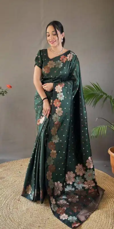 KP 6003 Green Soft Lichi Silk Cloth Lace Work & Lace Border Saree in Best Price ₹1399. Delivery 4-6 Working Days. Shop now. | Bollywood Sarees, Creative Sarees, Designer Sarees, Embroidered Sarees, Ethnic Saree, Modern Digital sarees, Party Wear Sarees, Sarees