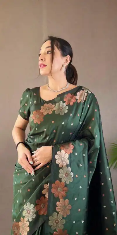KP 6003 Green Soft Lichi Silk Cloth Lace Work & Lace Border Saree in Best Price ₹1399. Delivery 4-6 Working Days. Shop now. | Bollywood Sarees, Creative Sarees, Designer Sarees, Embroidered Sarees, Ethnic Saree, Modern Digital sarees, Party Wear Sarees, Sarees
