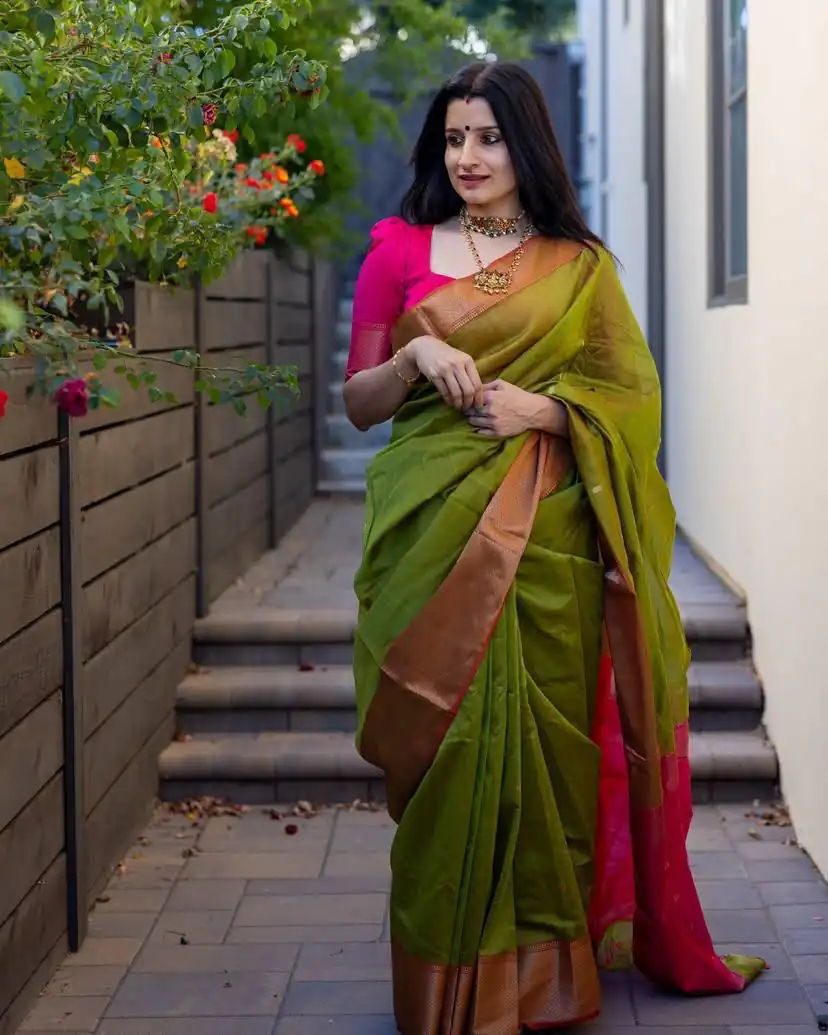 KP 6011 Green Color Soft Lichi Silk Jacquard Designer Work Saree Introductory Price ₹1449. Delivery 4-6 Working Days. Shop now. | Bollywood Sarees, Creative Sarees, Designer Sarees, Embroidered Sarees, Ethnic Saree, Modern Digital sarees, Party Wear Sarees, Sarees