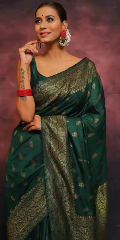 KP 6010 Green Soft Lichi Silk Jacquard Saree Perfect for Wedding, Party, Traditional Day, Family Gatherings, Sangeet . Grab it for ₹1349. Delivery 4-6 W | Bollywood Sarees, Creative Sarees, Designer Sarees, Embroidered Sarees, Ethnic Saree, Modern Digital sarees, Party Wear Sarees, Sarees