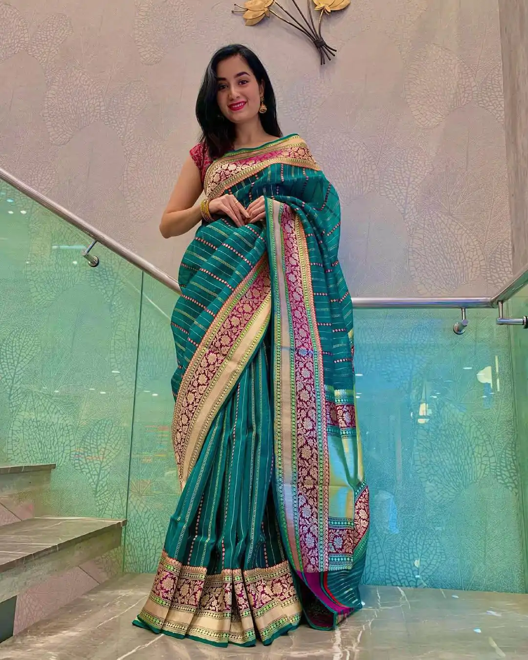 KP 6021 Green Soft Lichi Silk Cloth. With Lace Work & Lace Border Saree . Grab it for ₹1449. Delivery 4-6 Working Days. Shop now. | Bollywood Sarees, Creative Sarees, Designer Sarees, Embroidered Sarees, Ethnic Saree, Modern Digital sarees, Party Wear Sarees, Sarees