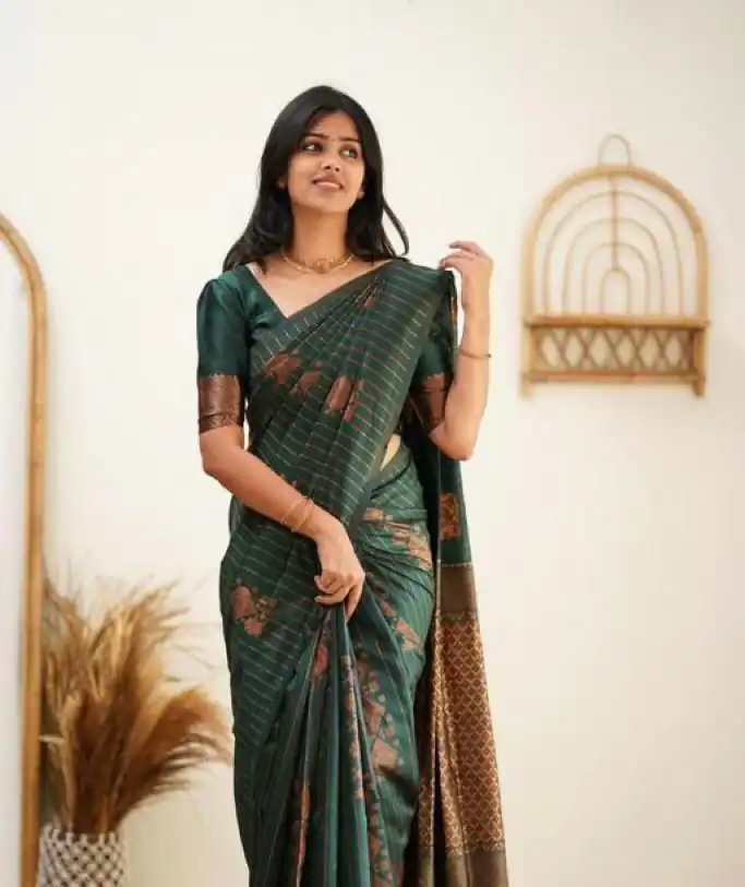 KP 5011 Green in Collor Soft Lichi Silk Lace Work & Lace Border Saree . Get it for ₹1299. Delivery 4-6 Working Days. Shop now. | Bollywood Sarees, Creative Sarees, Designer Sarees, Embroidered Sarees, Ethnic Saree, Modern Digital sarees, Party Wear Sarees, Sarees