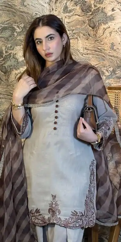 ZSR 3127 Grey in Fox Georgette With Embroidery Thread Work With Full Sleeve Embroidery Work Salwar Suit . Exclusive Offer ₹1999. | Jump Suits, Tops & Bottoms, Track Suits, Trendy Wear, Casual Suits, Creative suits, Designer Suits, Palazzo Suits, Party Wear Suits, Patiala Suits, Salwar suit, Straight Suits