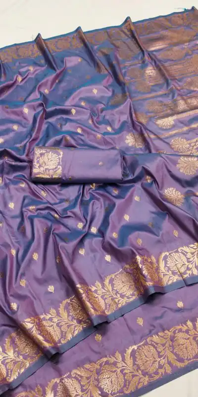 MB 171 Lavender Banarasi Silk Saree Perfect for Wedding, Party, Holi, Pongal, Pooja –. Festive Deal ₹1849. Delivery 4-6 Working Days. Shop now. | Bollywood Sarees, Creative Sarees, Designer Sarees, Embroidered Sarees, Ethnic Saree, Modern Digital sarees, Party Wear Sarees, Sarees