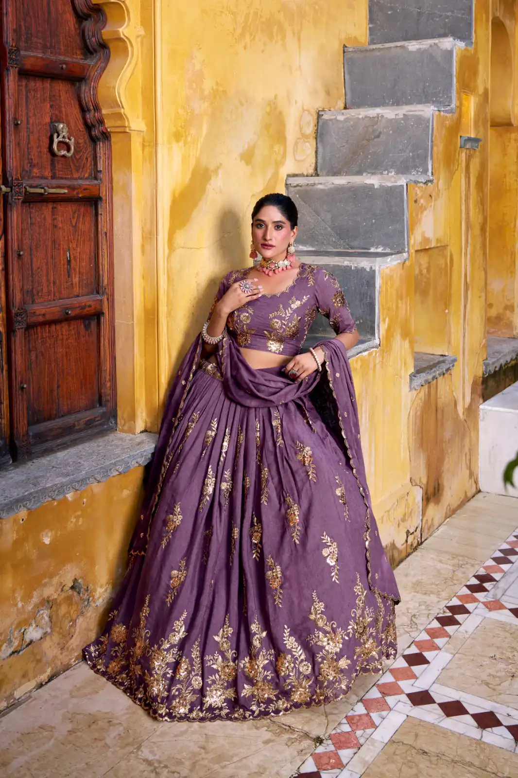 LNB 1451 Lavender Chocolate Crush with Embroidery Work & Sequins Work Lehenga Choli . Get it for ₹3499. Delivery 4-6 Working Days. Shop now. | Bollywood Lehenga, Creative Lehenga, Designer Lehenga, Embroidered Lehenga, Lehenga, Party Wear Lehenga