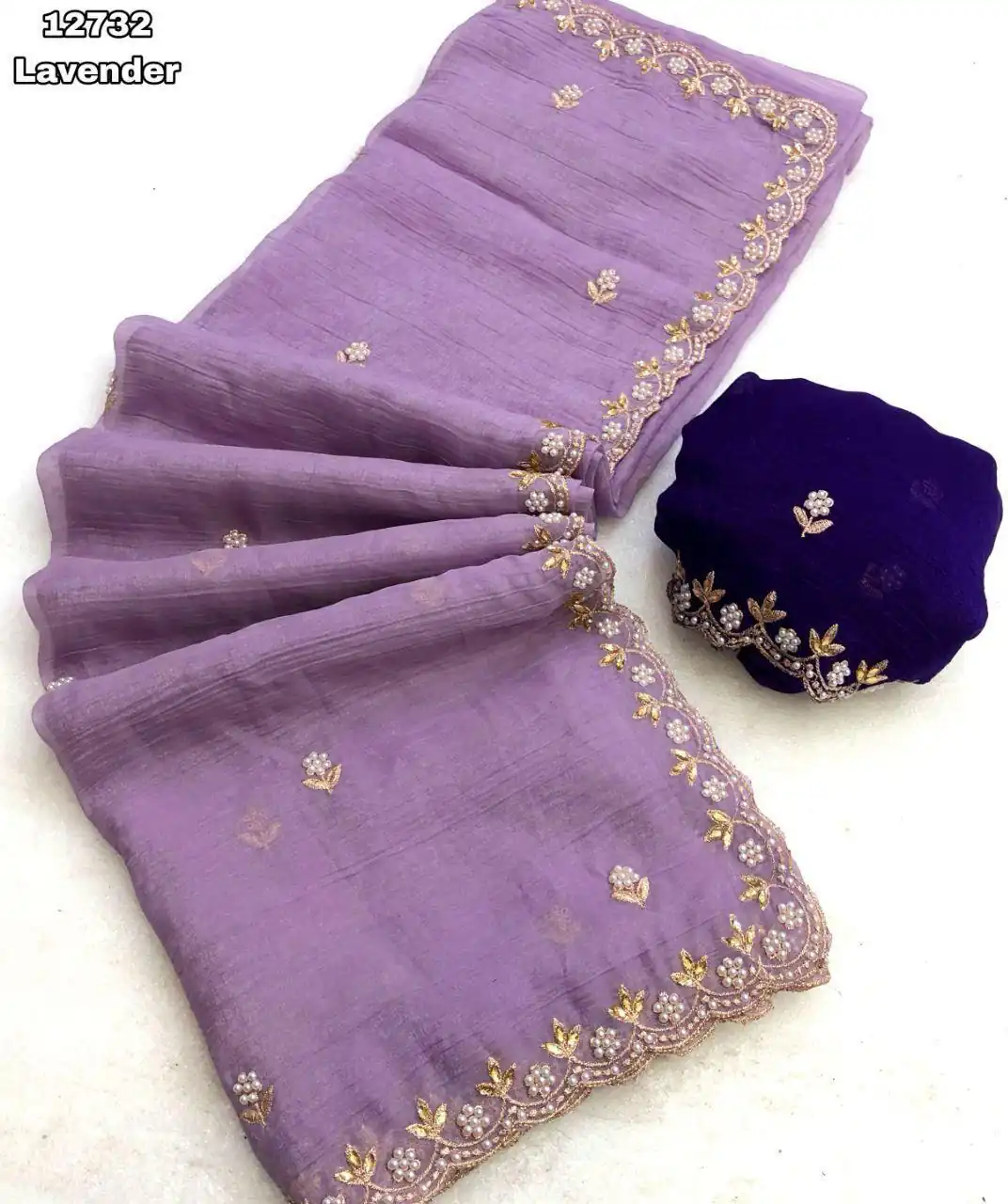 BT 1267 Lavender in Crunchy Chiffon Embroidery Work Saree . Wedding, Party, Festive, Events, Exclusive Offer ₹1749. Delivery 4-6 Working Days. Shop now. | Bollywood Sarees, Creative Sarees, Designer Sarees, Embroidered Sarees, Ethnic Saree, Modern Digital sarees, Party Wear Sarees, Sarees