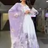 SR 1686 Lavender Faux Georgette With Embroidery Sequence Work With Fully Flair Gown Perfect for Wedding, Party, 4-6 Working Days At 2049 Only | Bollywood Gowns, Creative Gowns, Designer Gowns, Embroidered Gowns, Gowns, Party Wear Gowns