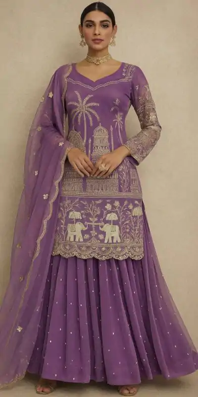 SRK 5247 Lavender Twill Net with Embroidery Work & Bead Work Salwar Suit . Now at just ₹1999. Delivery 4-6 Working Days. Shop now. | Designer Suits, Jump Suits, Casual Suits, Creative suits, Palazzo Suits, Party Wear Suits, Patiala Suits, Salwar suit, Straight Suits