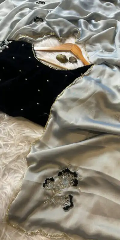 AC AZAELEA Light Grey Rangoli Silk Lace Work & Resham Work Saree with . Exclusive Offer ₹2549. Delivery 4-6 Working Days. Shop now. | Bollywood Sarees, Creative Sarees, Designer Sarees, Embroidered Sarees, Ethnic Saree, Modern Digital sarees, Party Wear Sarees, Sarees