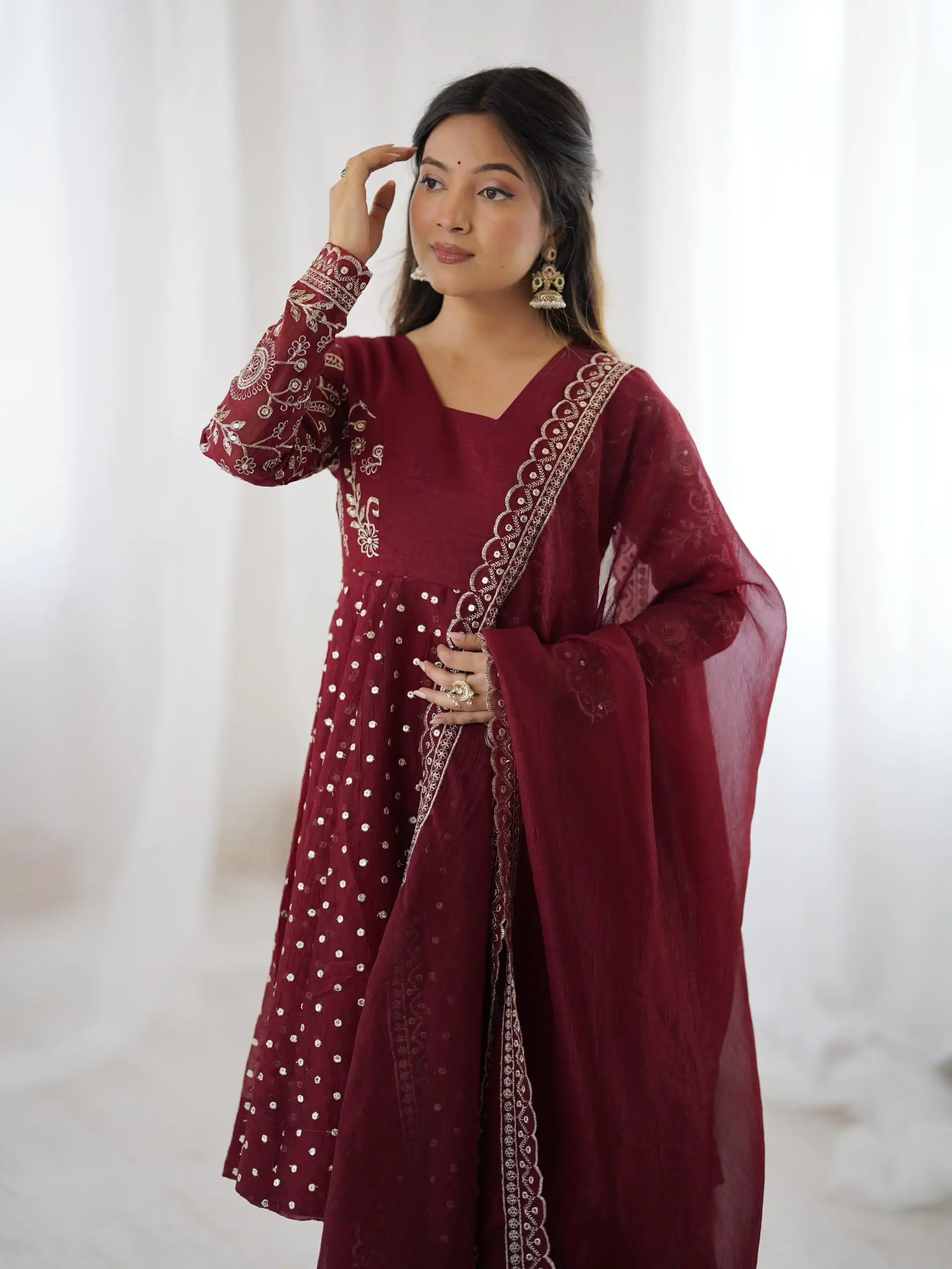 ZSR 3134 Maroon Crunchy Silk Salwar Suit Perfect for Wedding, Party, Sangeet, Anniversary, Housewarming Introductory Price ₹2399. Delivery 4-6 | Jump Suits, Casual Suits, Creative suits, Designer Suits, Palazzo Suits, Party Wear Suits, Patiala Suits, Salwar suit, Straight Suits