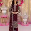 SRK 5238 Maroon Faux Georgette With 5mm Embroidery Sequence Work with Beads Work Wedding, Party, Festive, Events, 4-6 Working Days At 2399 | Jump Suits, Casual Suits, Creative suits, Designer Suits, Palazzo Suits, Party Wear Suits, Patiala Suits, Salwar suit, Straight Suits