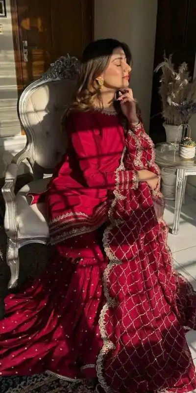 SRK 5261 Maroon Faux Georgette with Embroidery Work Salwar Suit . Wedding, Party, Festive, Events, Best Price ₹1949. Delivery 4-6 Working Days. Shop now. | Designer Suits, Jump Suits, Casual Suits, Creative suits, Palazzo Suits, Party Wear Suits, Patiala Suits, Salwar suit, Straight Suits