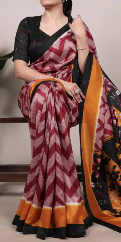 YNF 7043 Maroon Color Tasar Silk Printed With Designer Work Saree. Festive Deal ₹1549. Delivery 4-6 Working Days. Shop now. | Bollywood Sarees, Creative Sarees, Designer Sarees, Embroidered Sarees, Ethnic Saree, Modern Digital sarees, Party Wear Sarees, Sarees