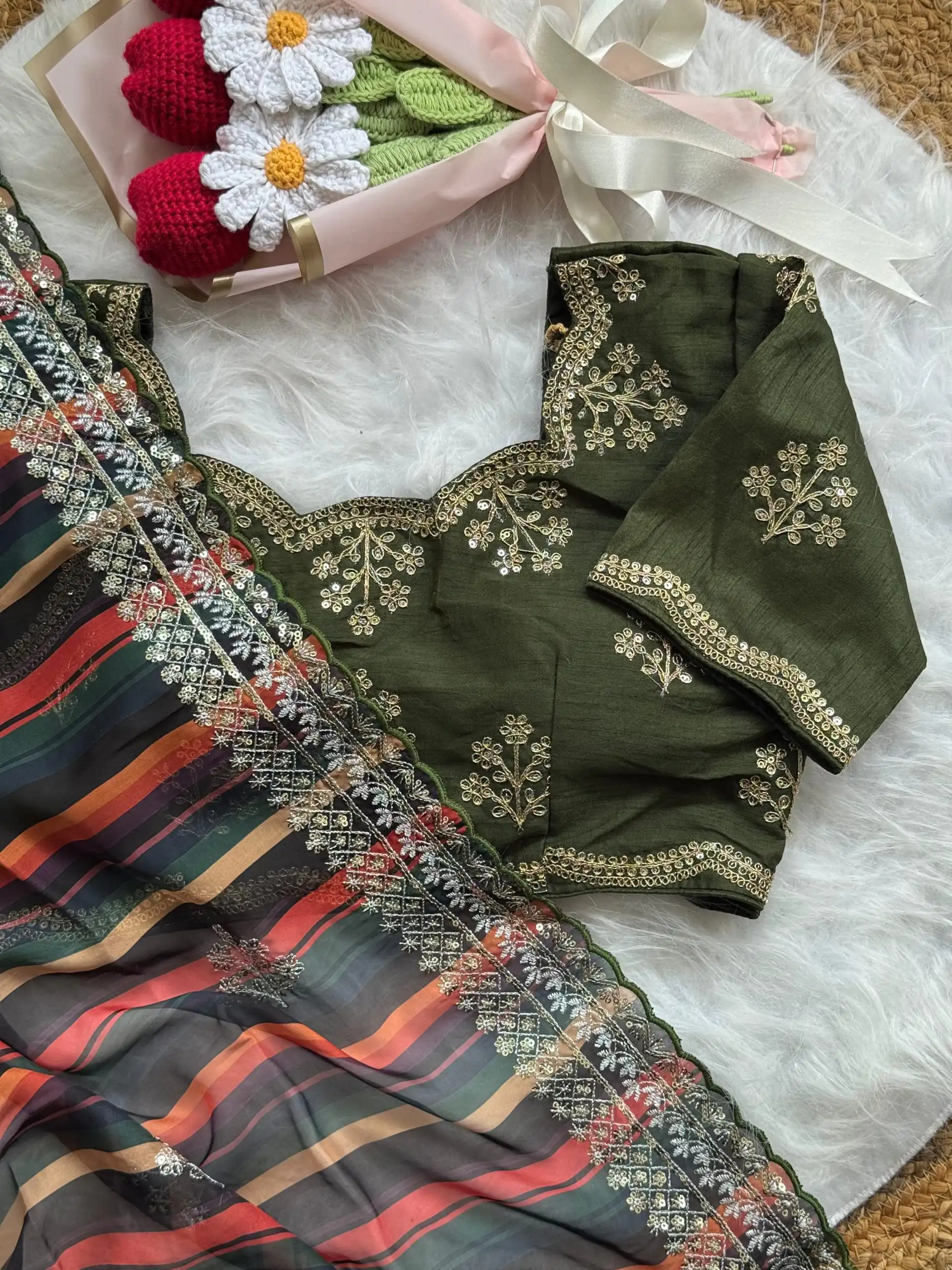 AC MIRA Mehandi in Color Soft Organza Embroidery Work & Lace Work Saree . Get it for ₹2449. Delivery 4-6 Working Days. Shop now. | Bollywood Sarees, Creative Sarees, Designer Sarees, Embroidered Sarees, Ethnic Saree, Modern Digital sarees, Party Wear Sarees, Sarees