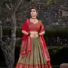LNB 1210 Mehandi Color Tasar Silk Floral Print With Foil Print Lehenga Choli Wedding, Party, Festive, Events Etc. Delivery 4-6 Working Days Rs 2499 | Bollywood Lehenga, Creative Lehenga, Designer Lehenga, Embroidered Lehenga, Lehenga, Party Wear Lehenga