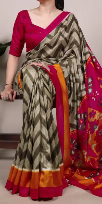 YNF 7043 Mehandi Color Tasar Silk Printed With Designer Work Saree. Festive Deal ₹1549. Delivery 4-6 Working Days. Shop now. | Bollywood Sarees, Creative Sarees, Designer Sarees, Embroidered Sarees, Ethnic Saree, Modern Digital sarees, Party Wear Sarees, Sarees
