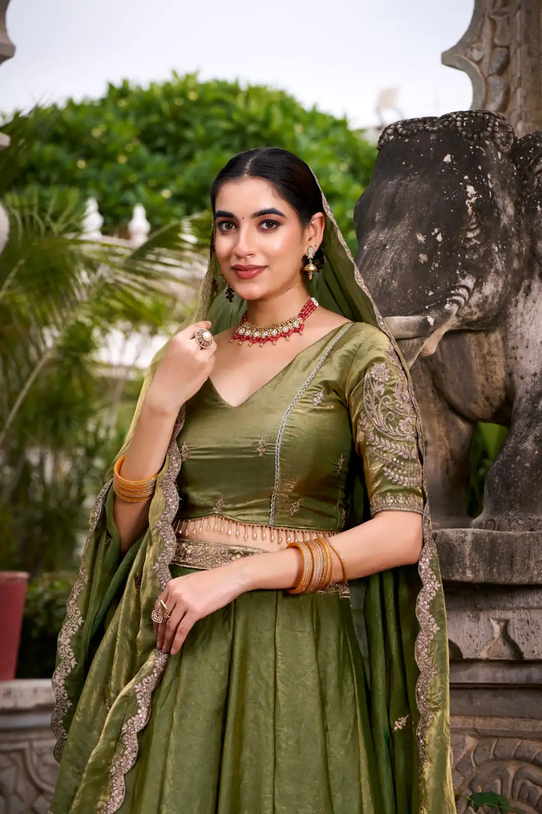 LNB 1440 Mehendi Fendi Sequins Work & Embroidery Work Lehenga Choli in . Introductory Price ₹2999. Delivery 4-6 Working Days. Shop now. | Bollywood Lehenga, Creative Lehenga, Designer Lehenga, Embroidered Lehenga, Lehenga, Party Wear Lehenga