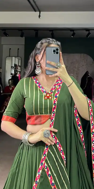 LNB 1659 Mehendi Color Pure Rayon With Mirror Work & Gamthi Work. Lehenga Choli Price ₹4199.Introductory Delivery 4-6 Working Days. Shop now. | Bollywood Lehenga, Creative Lehenga, Designer Lehenga, Embroidered Lehenga, Lehenga, Party Wear Lehenga