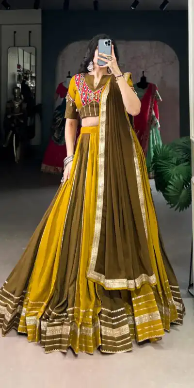 LNB 1613 Mehendi Pure Rayon Sequins Work & Mirror Work Lehenga Choli in . Festive Deal ₹2799. Delivery 4-6 Working Days. Shop now. | Bollywood Lehenga, Creative Lehenga, Designer Lehenga, Embroidered Lehenga, Lehenga, Party Wear Lehenga