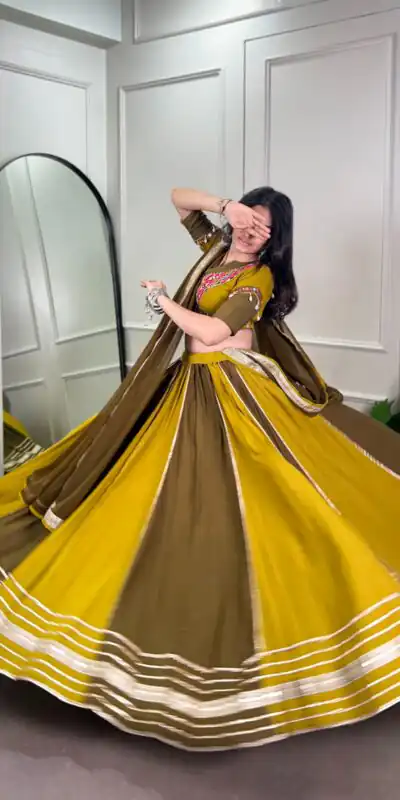 LNB 1613 Mehendi Pure Rayon Sequins Work & Mirror Work Lehenga Choli in . Festive Deal ₹2799. Delivery 4-6 Working Days. Shop now. | Bollywood Lehenga, Creative Lehenga, Designer Lehenga, Embroidered Lehenga, Lehenga, Party Wear Lehenga