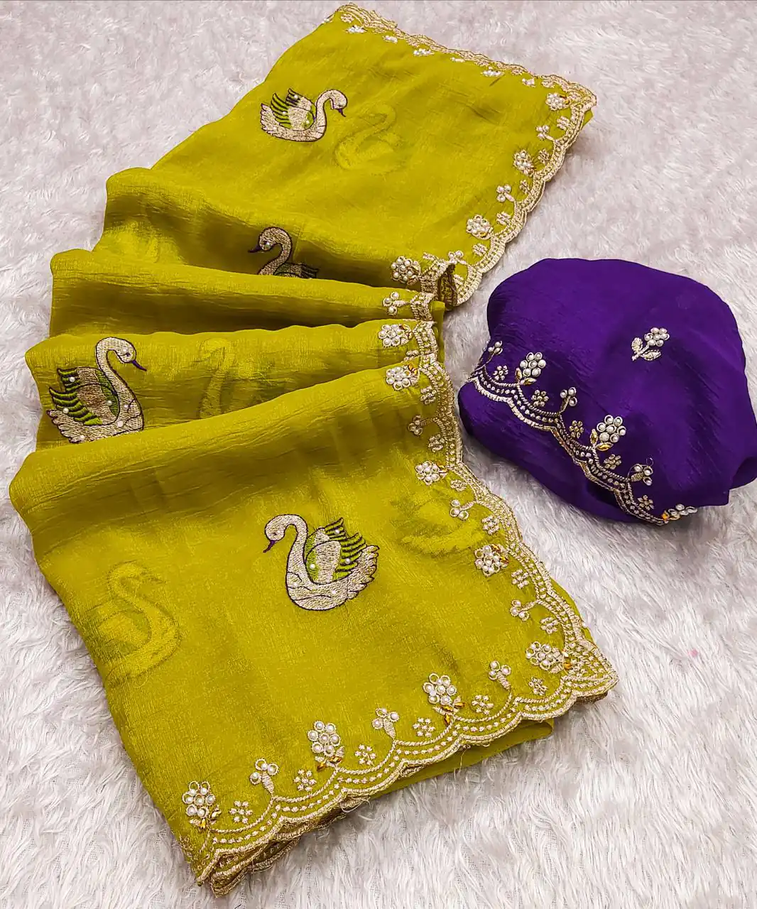 BT 1284 Mustard Crunchy Chiffon Saree Perfect for Wedding, Party, Ethnic Day, Ganesh Chaturthi, Sangeet . Best Price ₹1799. Delivery 4-6 Working Days | Bollywood Sarees, Creative Sarees, Designer Sarees, Embroidered Sarees, Ethnic Saree, Modern Digital sarees, Party Wear Sarees, Sarees