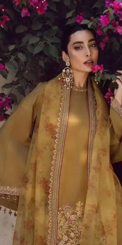SSR 515 Mustard French Crep Silk With Embroidery Sequence Work with Digital Print & Lace Work Salwar Suit at ₹2099 only. Delivery 4-6 Days | Designer Suits, Jump Suits, Casual Suits, Creative suits, Palazzo Suits, Party Wear Suits, Patiala Suits, Salwar suit, Straight Suits