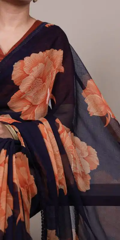 YNF 7033 Navy Blue Color Chiffon Lace Work & Lace Border Saree . Available at ₹1499 only. Delivery 4-6 Working Days. Shop now. | Bollywood Sarees, Creative Sarees, Designer Sarees, Embroidered Sarees, Ethnic Saree, Modern Digital sarees, Party Wear Sarees, Sarees