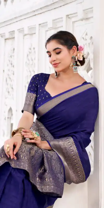 YNF 7902 Navy Blue Color Chinon Printed With Zari Weaving Work Saree With Zari Work. Best Price ₹1549. Delivery 4-6 Working Days. Shop now. | Bollywood Sarees, Creative Sarees, Designer Sarees, Embroidered Sarees, Ethnic Saree, Modern Digital sarees, Party Wear Sarees, Sarees